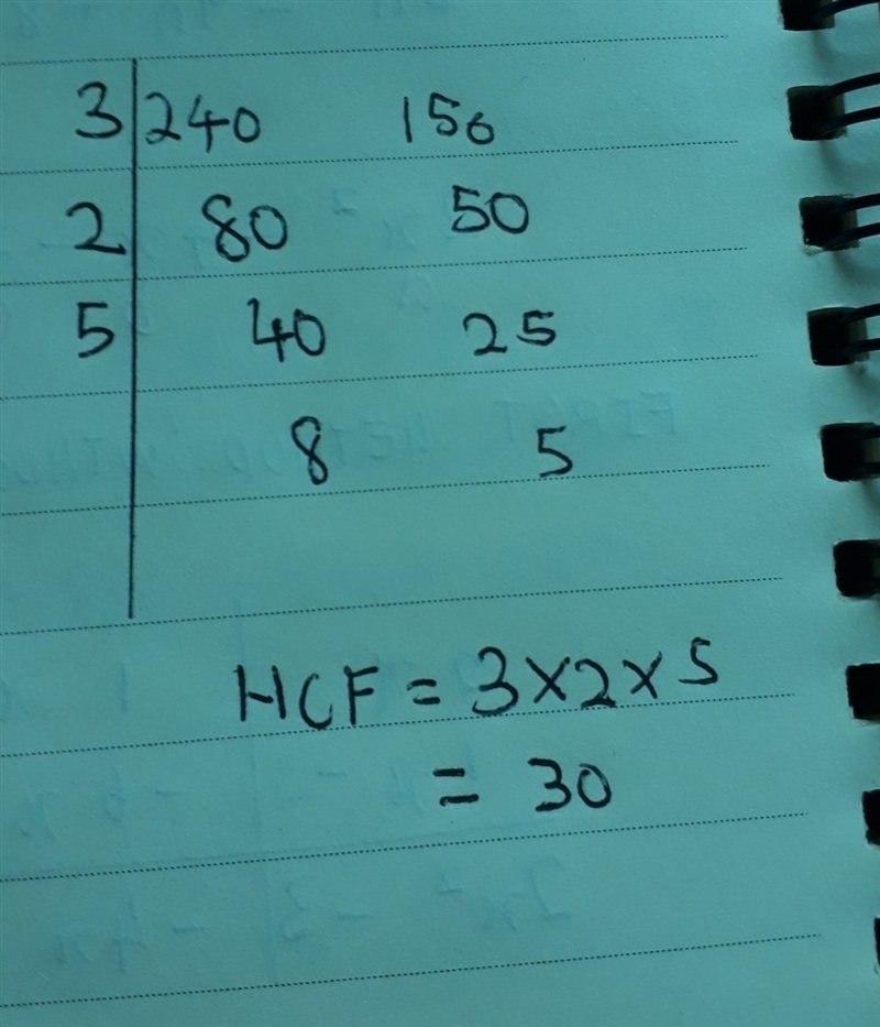 The HCF of 240 and 150-example-1