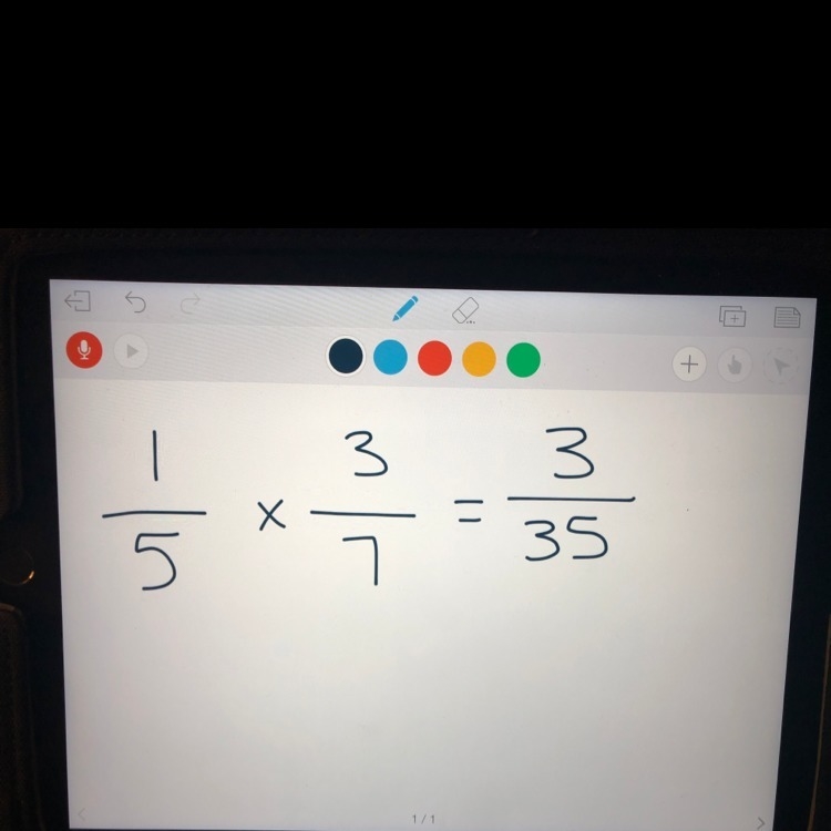 What is 1/5 * 3/7 in simplest form-example-1