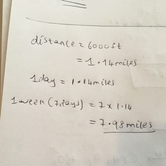 one day Bob kept track of how far he walked during the day. If he walked 6000 feet-example-1