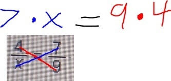 Solve 4/x=7/9 round to the nearest tenth-example-1