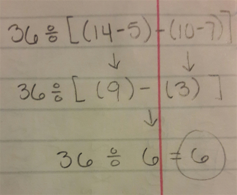 36 divided by[(14-5)-(10-7)]-example-1