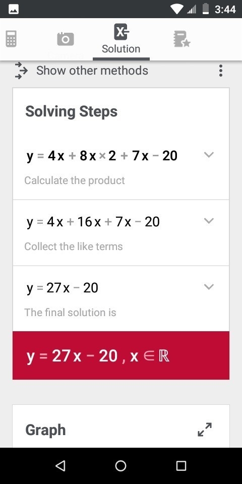 Solve the system of equations. y=4x+8 x^2+7x-20-example-1