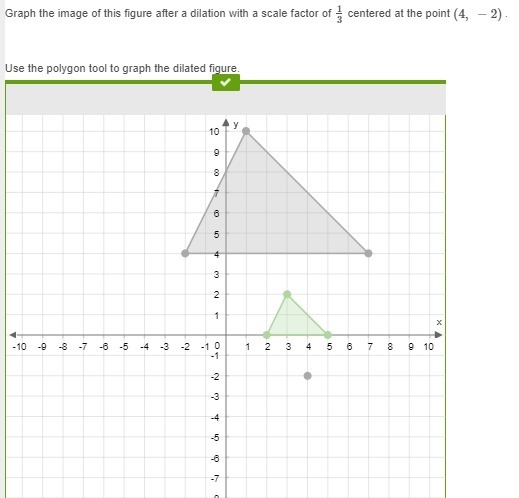 Graph the image of this figure after a dilation with a scale factor of 13 centered-example-1