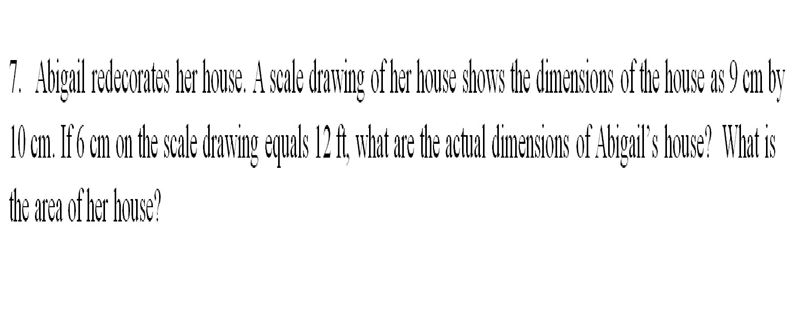 Abigail is redecorating her house. A scale drawing of 2 rooms can be seen below. If-example-1