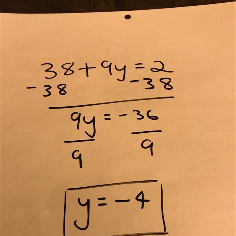 +38+9y=+2 what does y equal-example-1