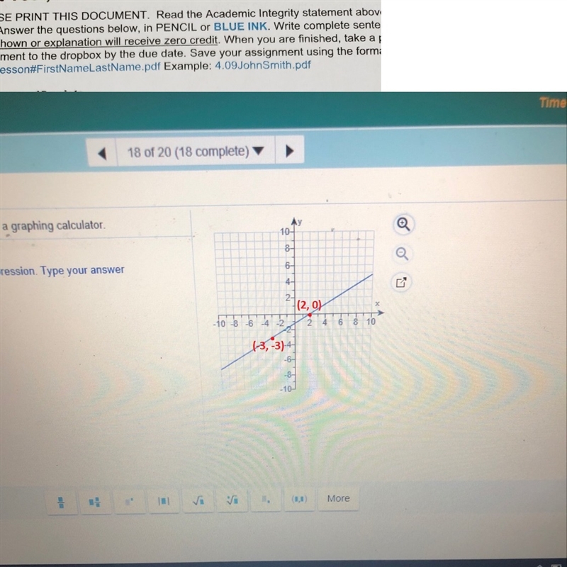 What is the equation of the line ?-example-1