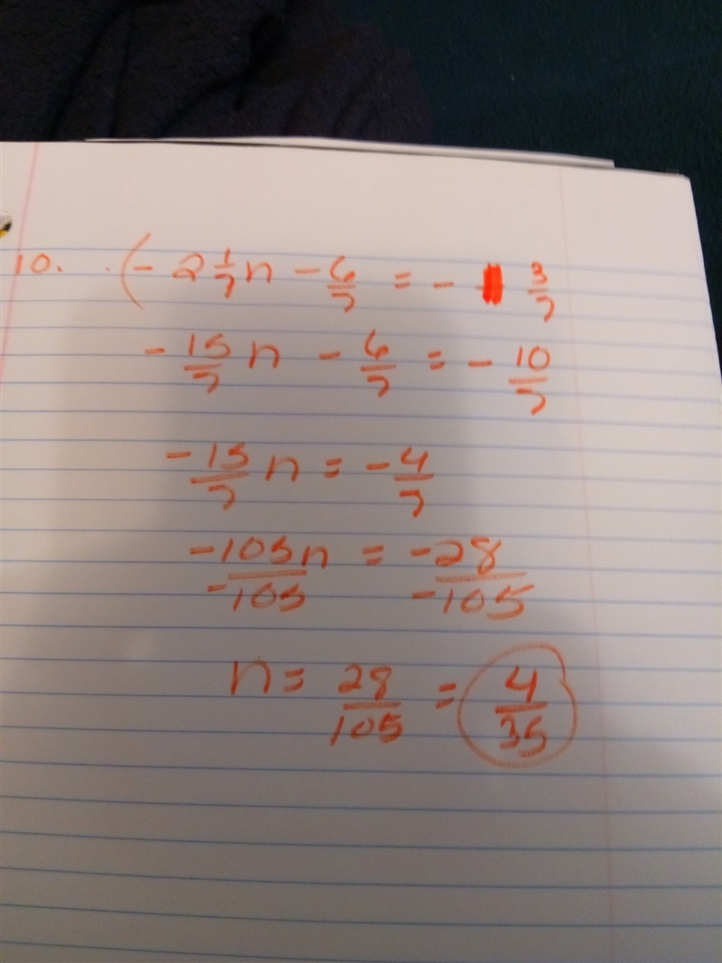 This is the rest of those 2 step equations with fractions teacher didnt help and taking-example-4