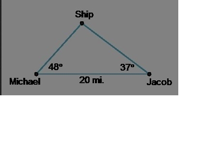 If the ship can travel to either dock, which dock would be closest? Explain your answer-example-1