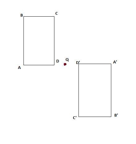 Rotate the parallelogram 180° clockwise about point Q. A.-example-1