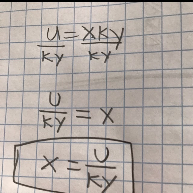 How do you solve u=xk-y for x-example-1