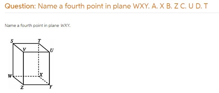 Name a fourth point in plane WXV-example-1