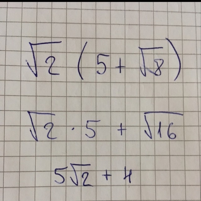 What statement is true about the product sqrt of 2 (5+ sqrt 8)-example-1