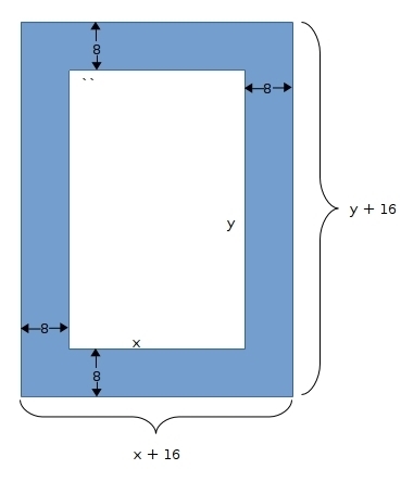 A rectangular garden has a 8 ft walkway around it. How many more feet is the outer-example-1