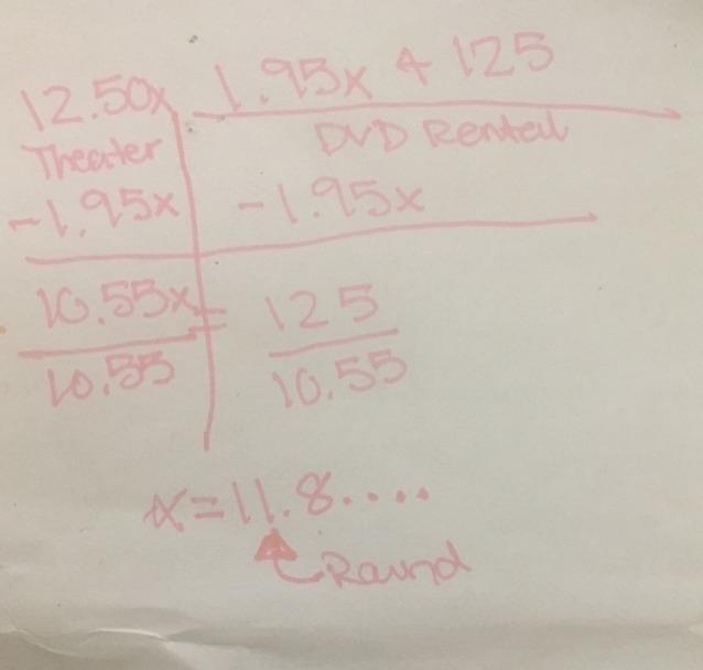 It costs $12.50 to see a movie at a theater near Jason’s house. It costs only $1.95 to-example-1