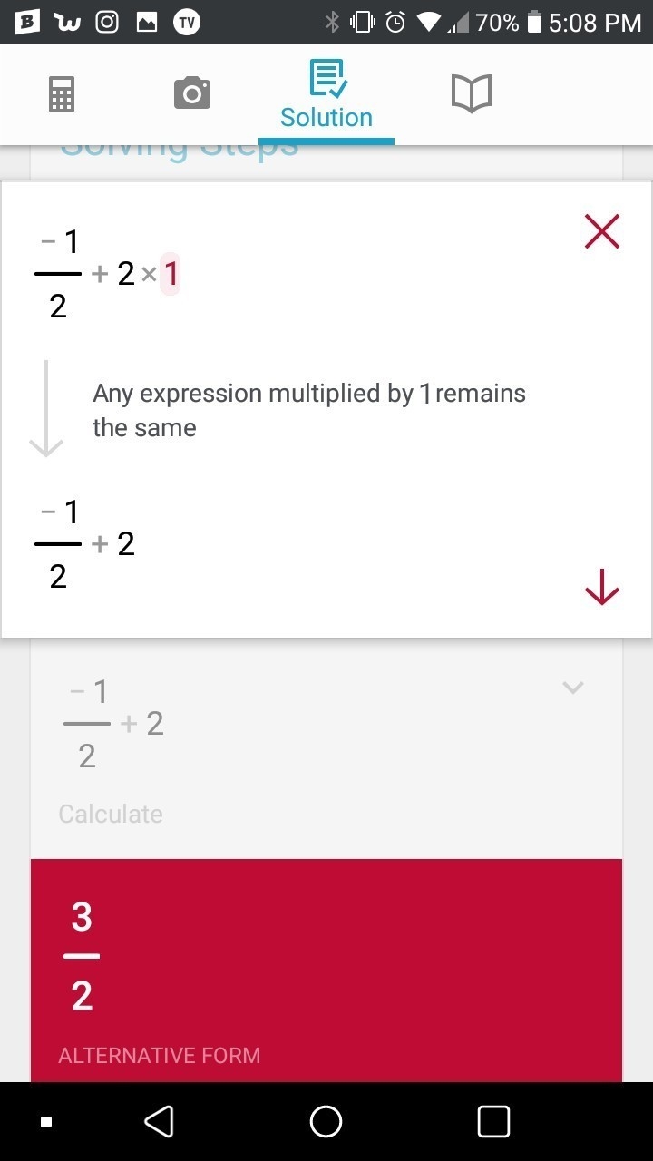 Show how you get X -1/2+2=x+1-example-1