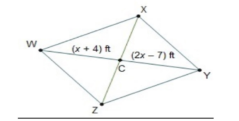 In parallelogram WXYZ, what is CY? CY = ft-example-1