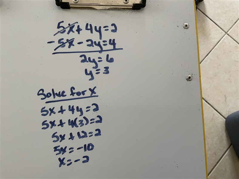 Solve by elimination-example-1