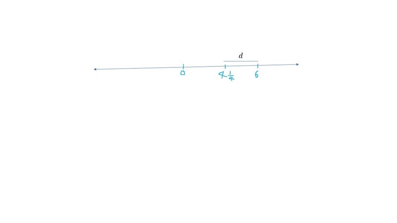 What is the distance between these two numbers on a number line :6,4 1/4-example-1