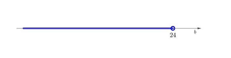 Solve the inequality 1/3b<8-example-1