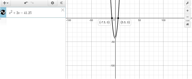 The difference of two numbers is 2 an of the product is 41.25. a. Write an equation-example-1