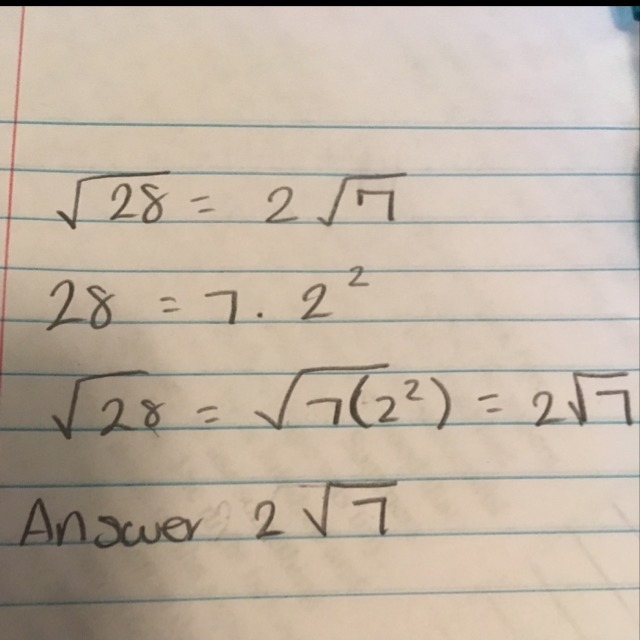 What is the square root of 28-example-1