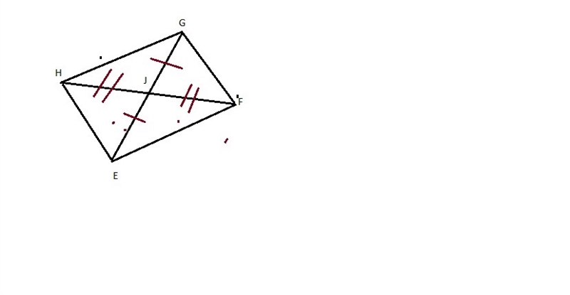 Given parallelogram E F G H with diagonals that intersect at point J comma segment-example-1