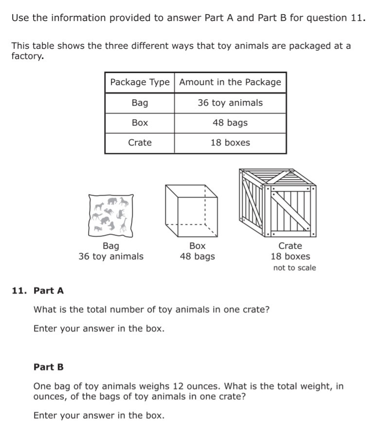 One bag of toy animals weighs 12 ounces.what is the total weight,in ounces of the-example-1