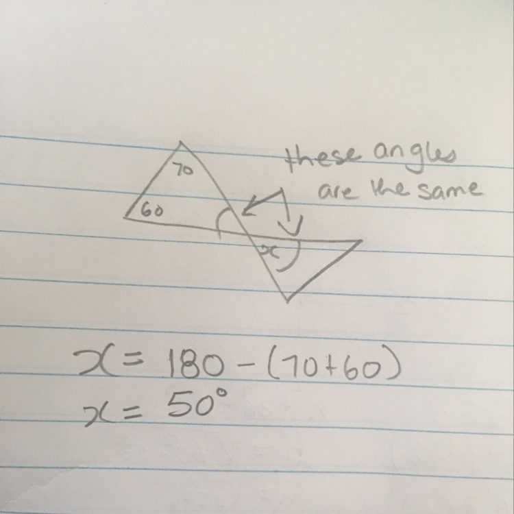 Triangle PQR,Triangle RST,and two angle measures are shown below. Line segment QT-example-1