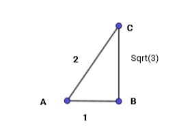 ΔABC is a right triangle in which angle B is a right angle, AB = 1, AC = 2, and BC-example-1