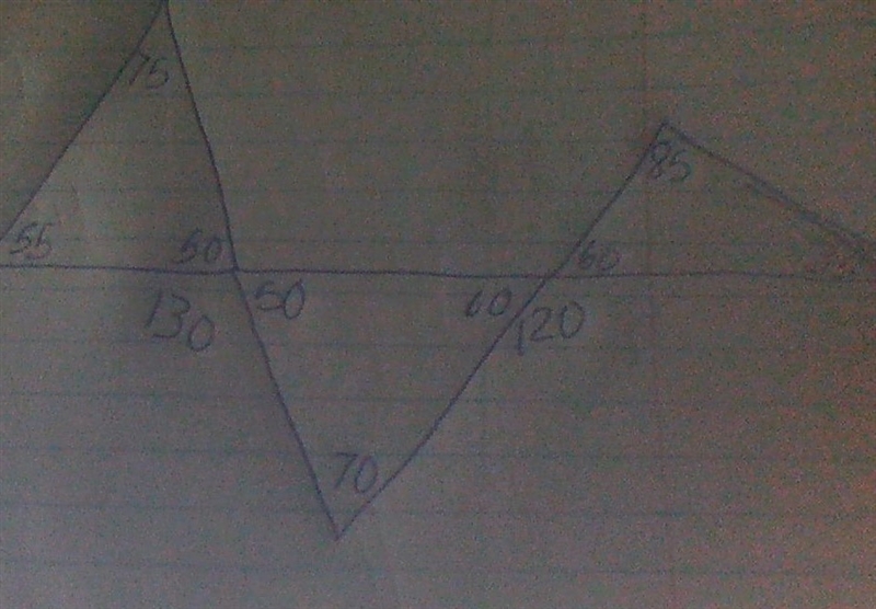 Find the measure of each angle using the triangle sum theorem and exterior angle theorem-example-1