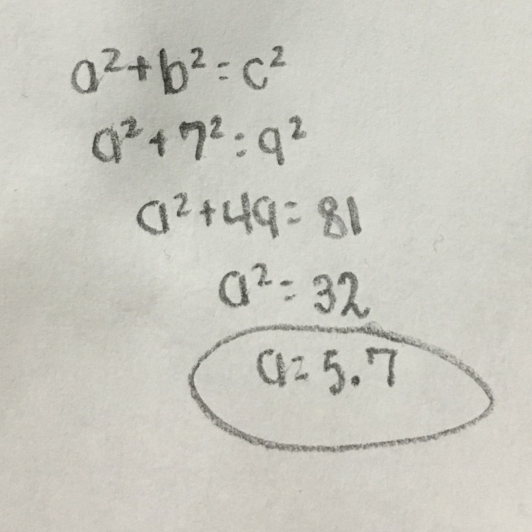 In triangle ABC below, line segment AB is 9 meters long and like segment BC is 7 meters-example-1