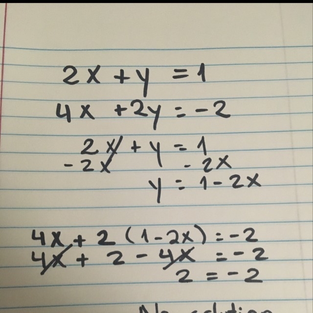 Solve the system of equations by substitution. What is the solution for x? (1 point-example-1