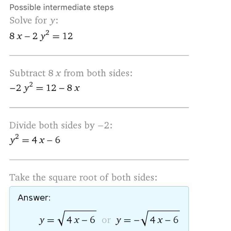 8x-2y^2=12 solve for y-example-1