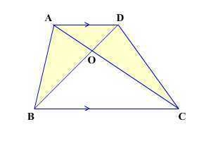 1) In a trapezoid ABCD with legs AB and CD , the diagonals intersect each other at-example-1