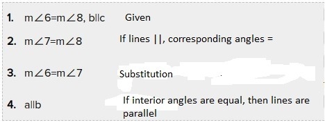 Match the reasons with the statements in the proof. Given: m 6 = m 8 b | | c Prove-example-1