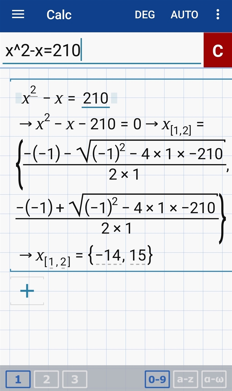 The difference of the square of a number and the number is 210. Find the number. * Need-example-1