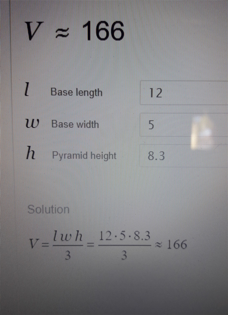 A. 41 Cu in B. 83 Cu in C. 124 Cu in D. 166 Cu in-example-1