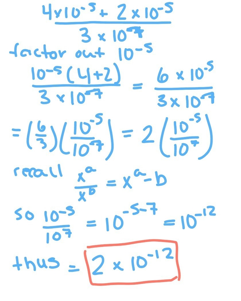 An expression is show. (4*10^-5) + (2*10^-5) / (3*`10^7) which expression is equivalent-example-1