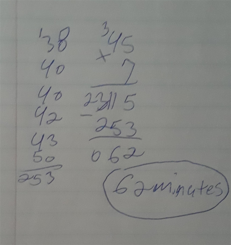 Your goal is to run a mean of 45 minutes per day for a week. For the first six days-example-1