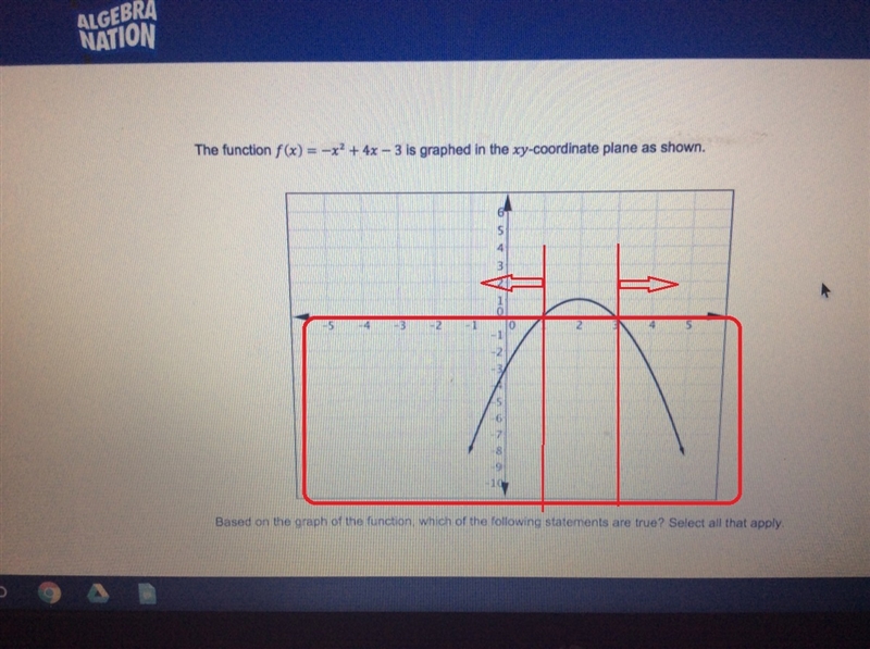 A. F(x) < 0 on the interval x < 0. B. F (x) > 0 on the interval x <0. C-example-1