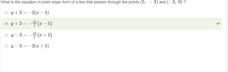 Plot the line for the equation on the graph. 15PTS!!! y−4=−14(x−5)-example-4