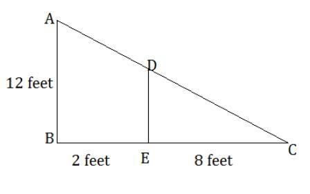 A building is 2 ft from an 8​-ft fence that surrounds the property. A worker wants-example-1