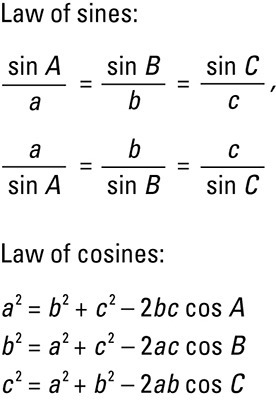 Using the triangle below, answer the following questions. 1. Would you use Law of-example-1