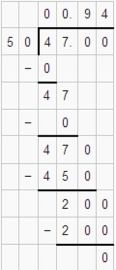 What is 47 over 50 as a decimal?-example-1