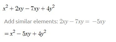 X^2+2xy-7xy+4y^2 alittle help?-example-1