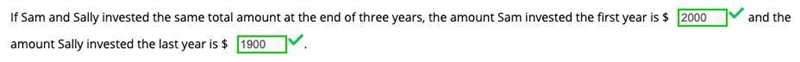 For three consecutive years, Sam invested some money at the start of the year. The-example-1