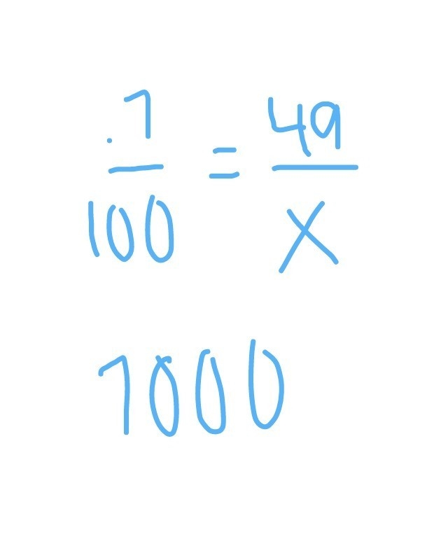 0.7% of what number is 49-example-1