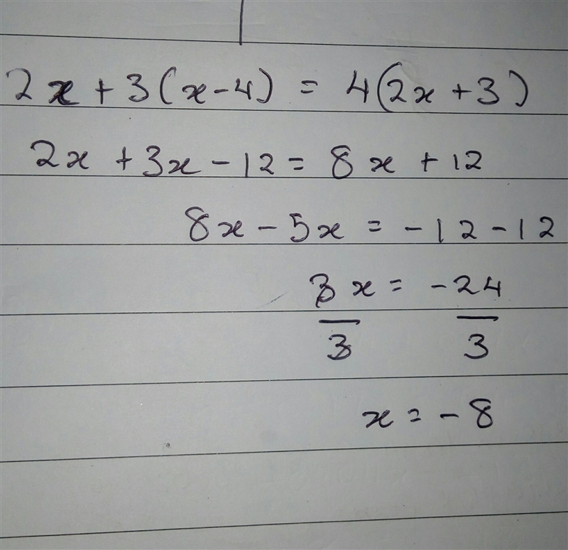 2x+3(x-4)=4(2x+3)? Pleaseeee answer-example-1