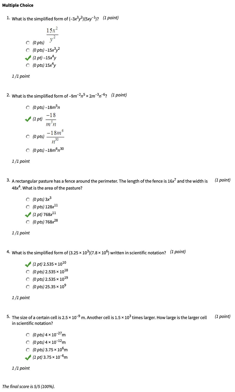 What is the simplified form of (-3x3y2) (5xy-1)-example-1