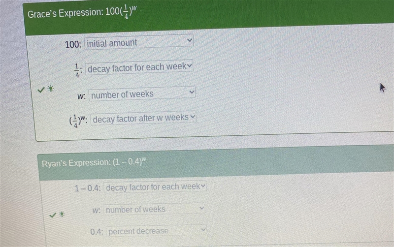 Grace starts with 100 milligrams of a radioactive substance. The amount of the substance-example-1